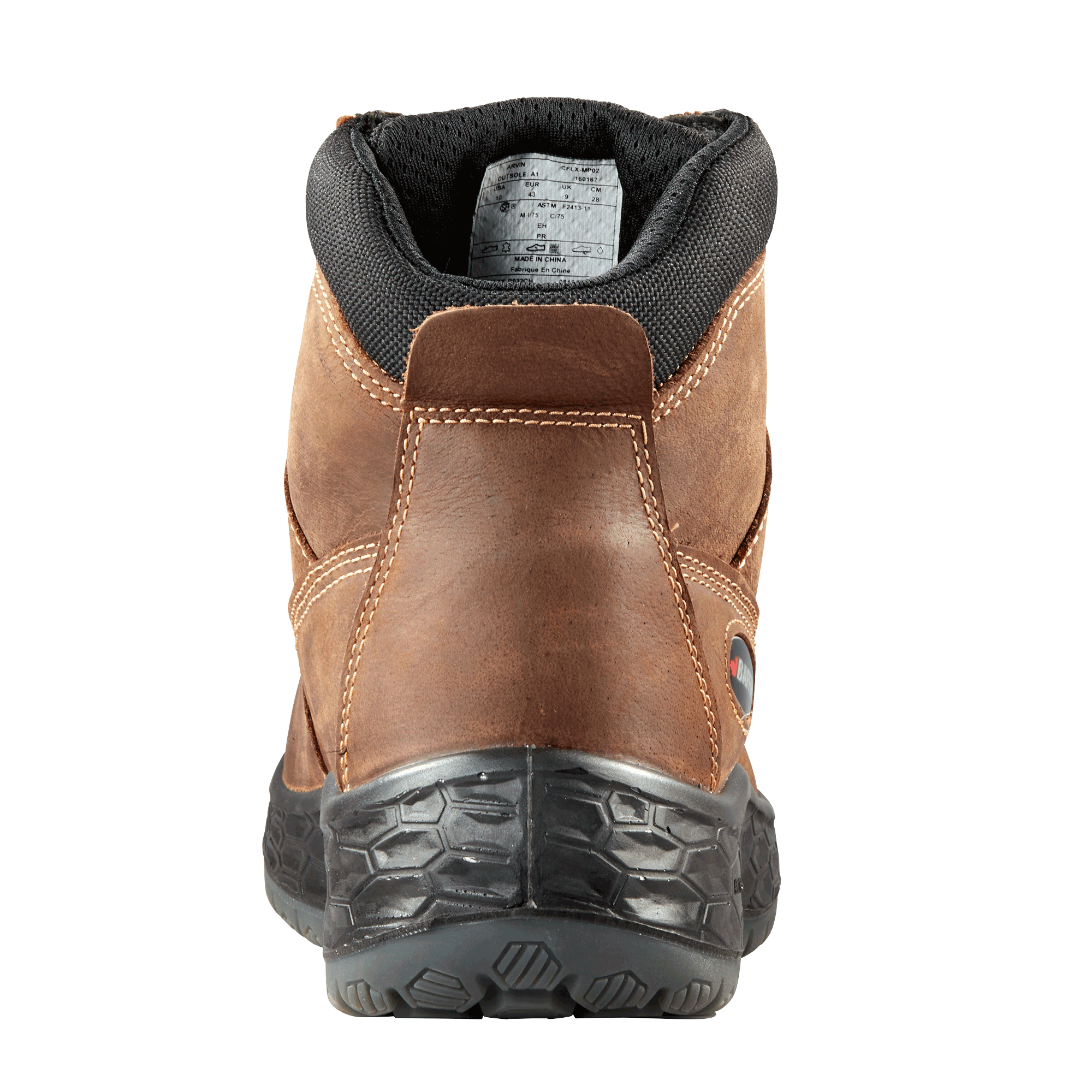 ARVIN (Safety Toe & Plate) | Men's Boot - Heel || Brown