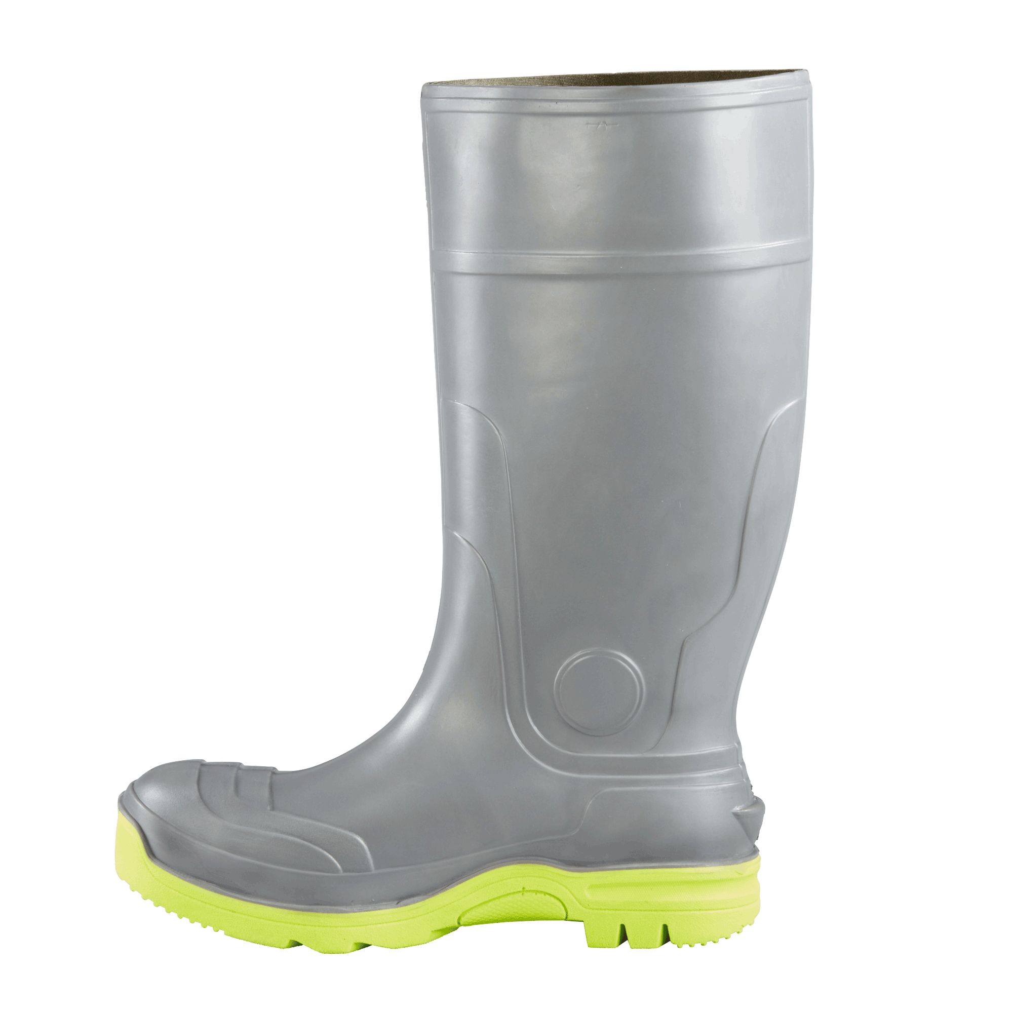 BRUTUS (SAFETY TOE & PLATE) | Unisex Boot - Medial || Charcoal/Floro-Green