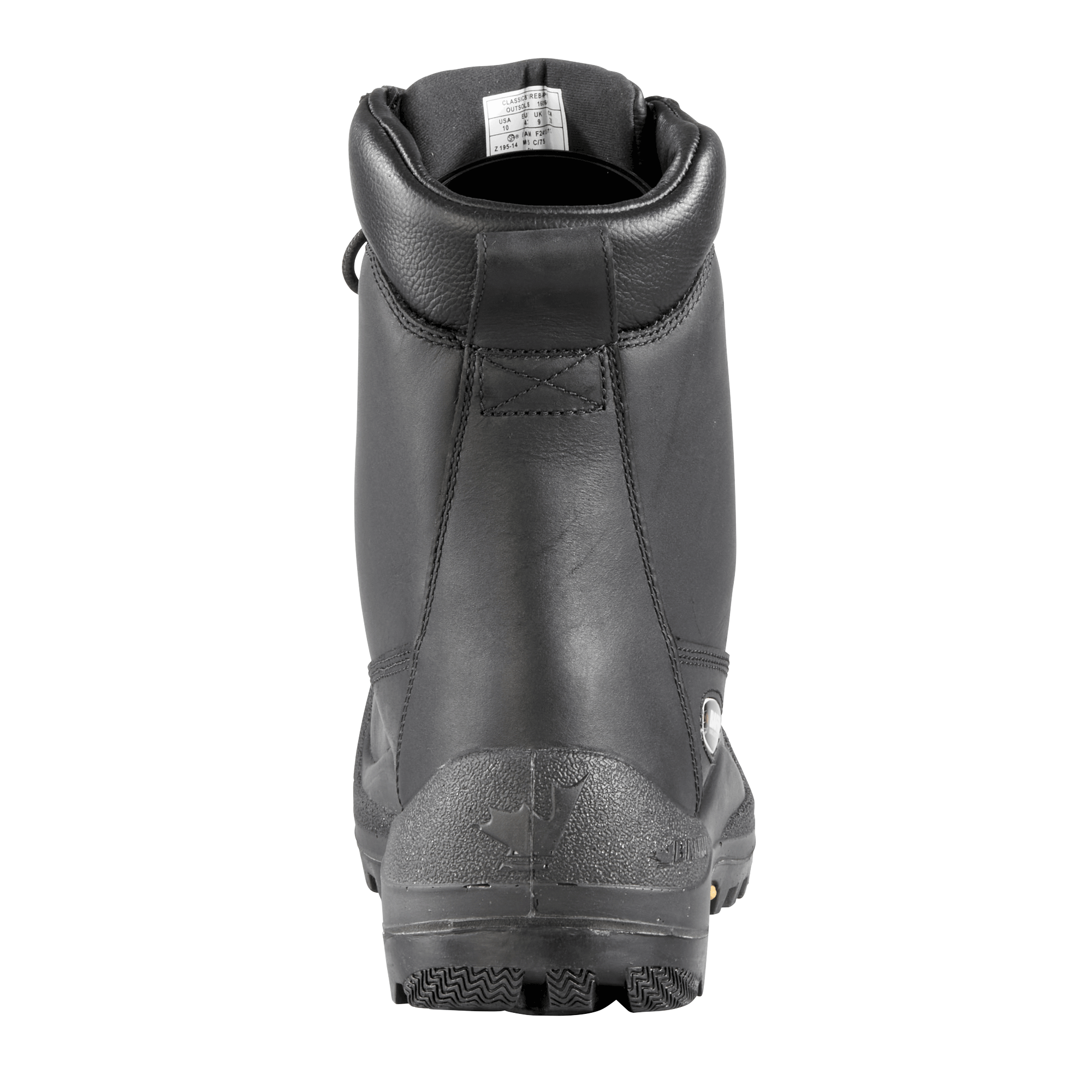 CLASSIC 8" (Safety Toe & Plate) | Men's Boot - Heel || Black