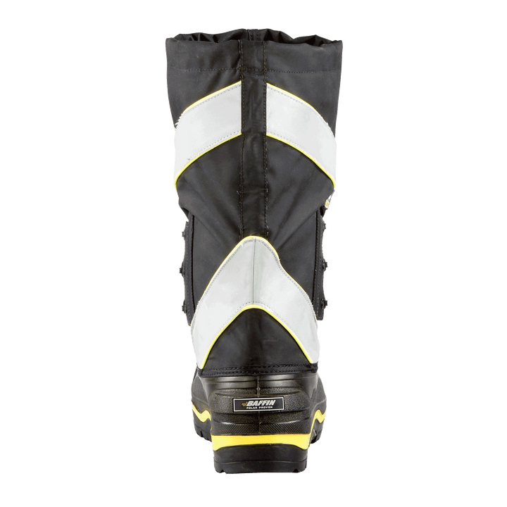 DERRICK (Safety Toe & Plate) | Unisex Boot - Heel || Black/Hi-Vis