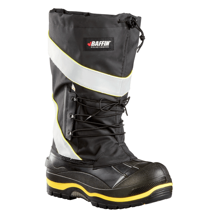 DERRICK (Safety Toe & Plate) | Unisex Boot - Primary || Black/Hi-Vis