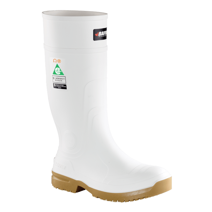 GRIP 360 (Safety Toe & Plate) | Unisex Boot || White/Amber