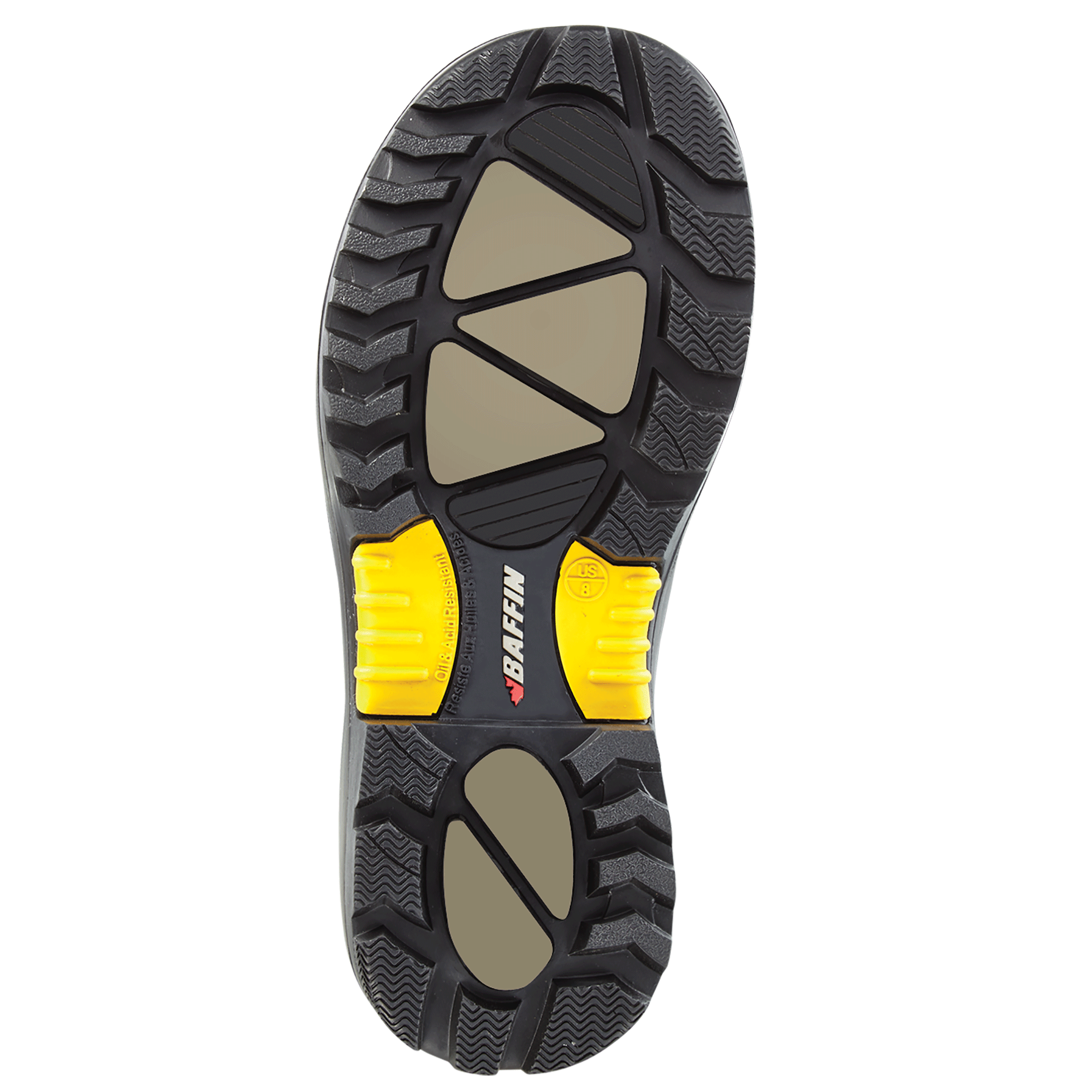 PREMIUM WORKER HI-VIS (Safety Toe & Plate) | Men's Boot - Sole || Brown/Hi-Vis