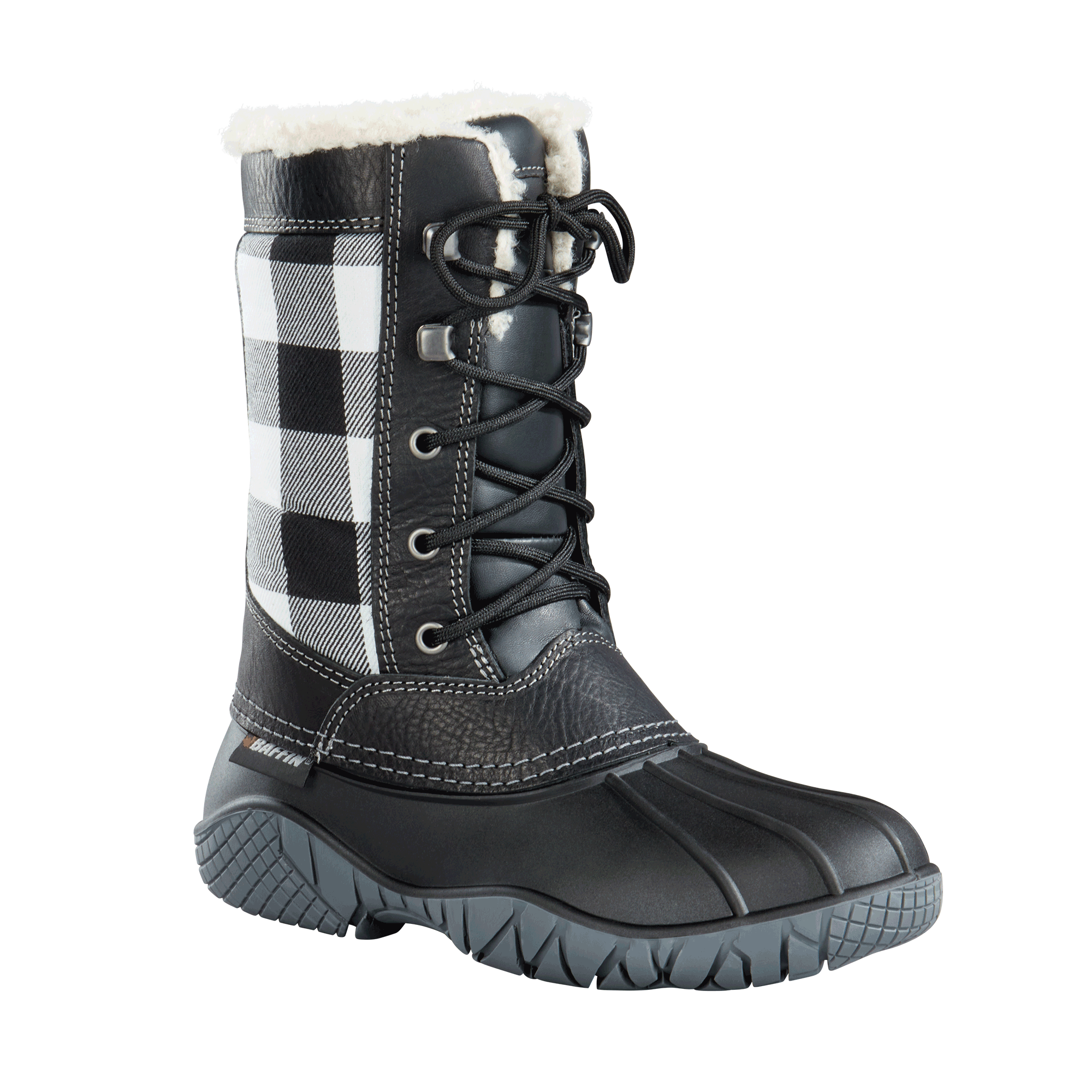 JASPER | Women's Boot - Primary || White/Black-Plaid