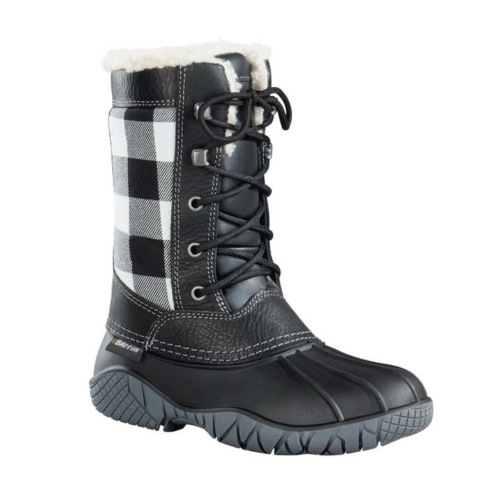 JASPER | Women's Boot - Primary || White/Black-Plaid