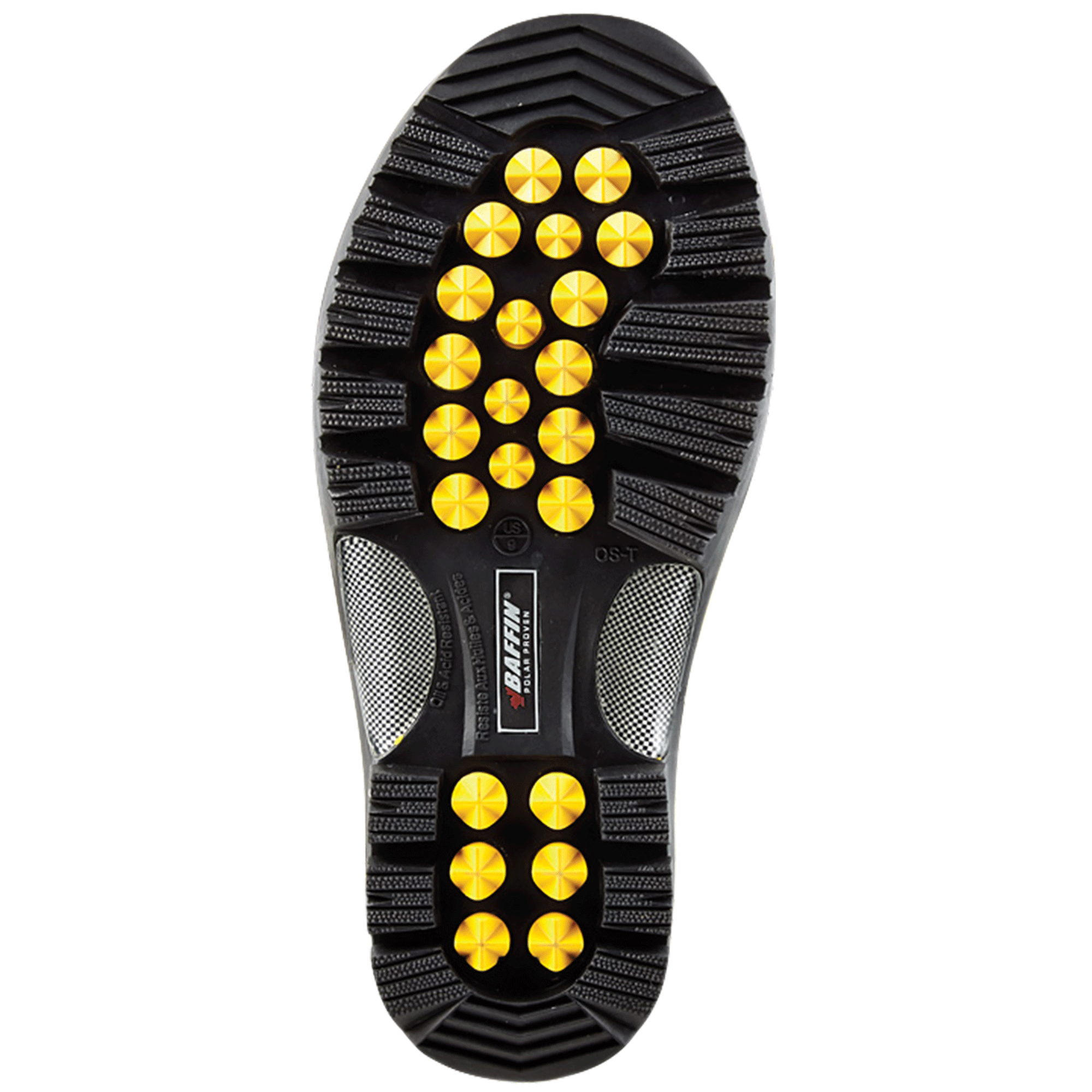DERRICK (Safety Toe & Plate) | Unisex Boot - Sole || Black/Hi-Vis