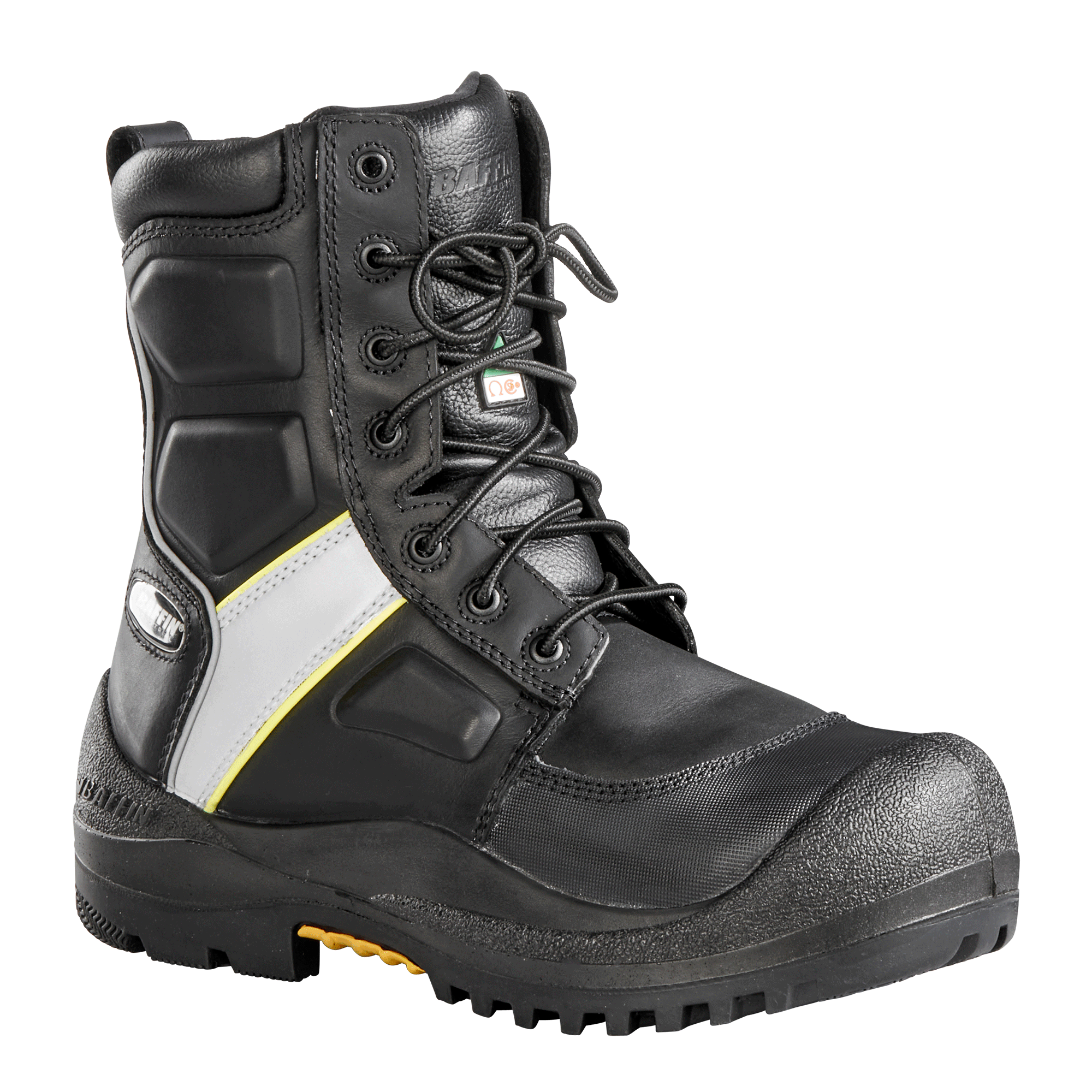 PREMIUM WORKER HI-VIS (Safety Toe & Plate) | Men's Boot - Primary || Black/Hi-Vis