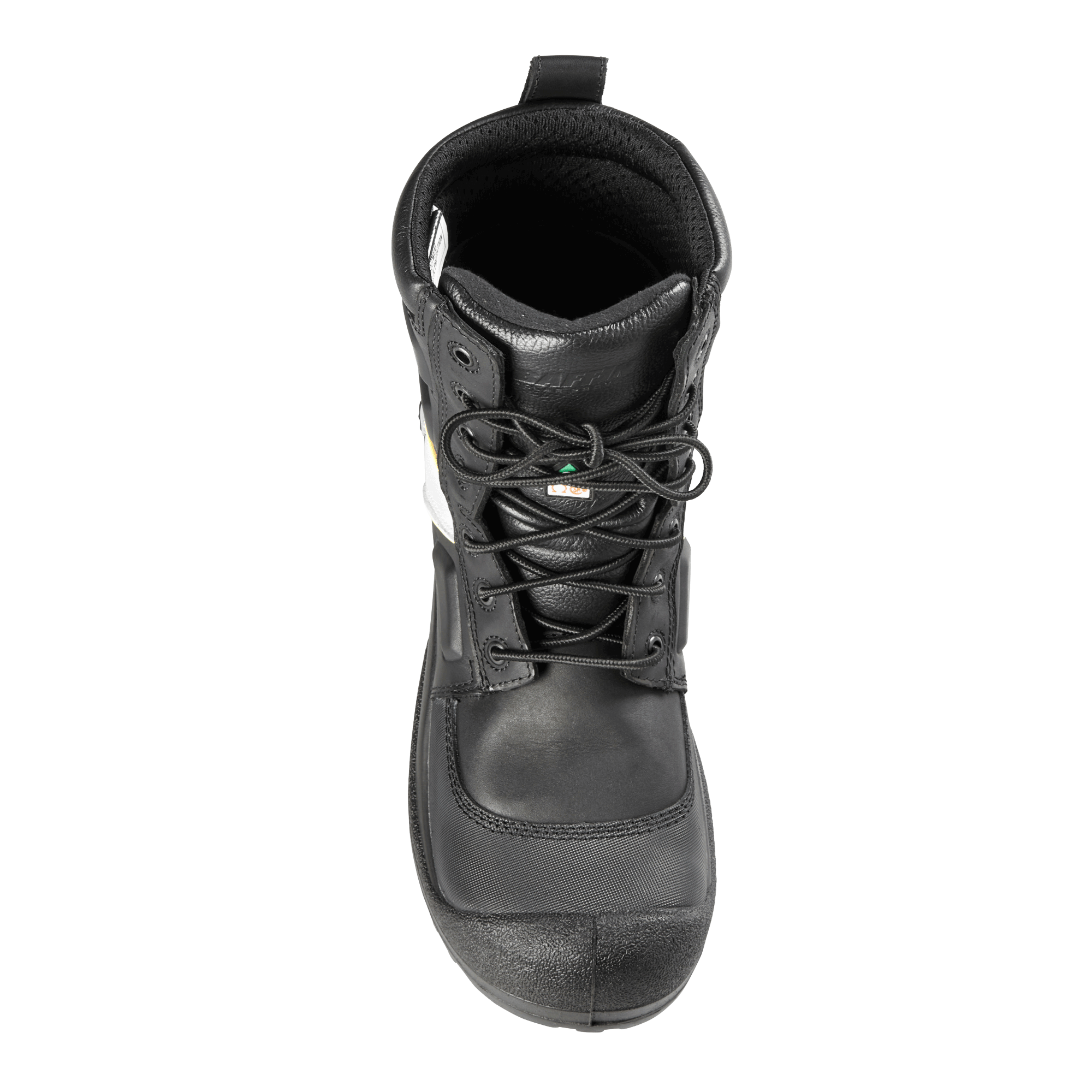 PREMIUM WORKER HI-VIS (Safety Toe & Plate) | Men's Boot - Top || Black/Hi-Vis