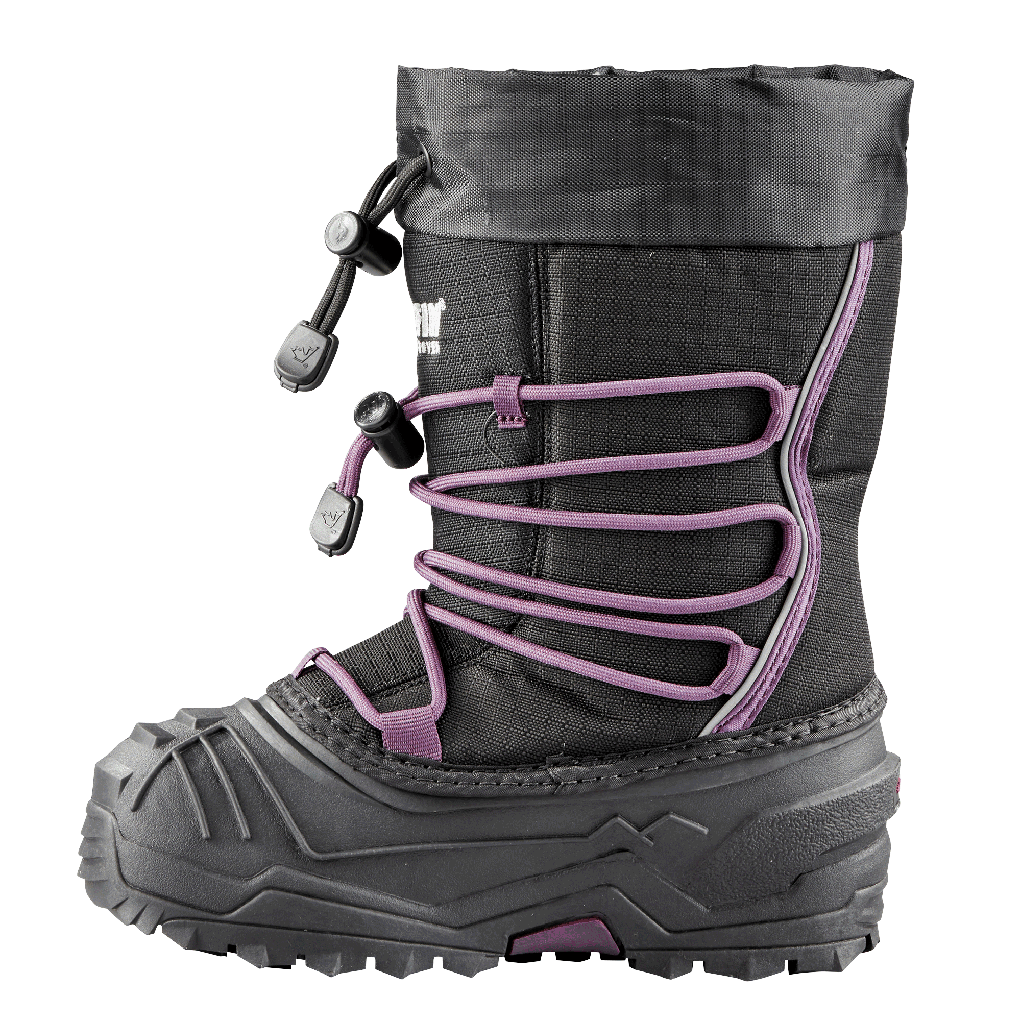 YOUNG SNOGOOSE | Little Kids Boot (Youth) - Medial || Black/Plum