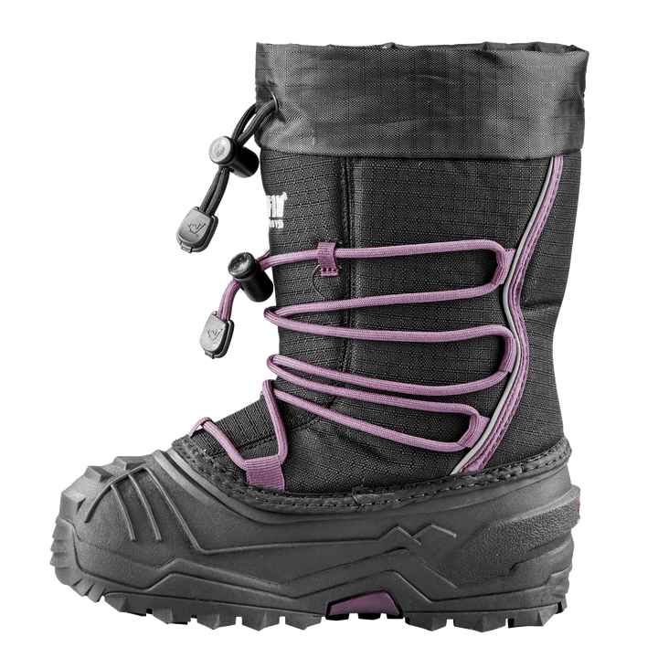 YOUNG SNOGOOSE | Little Kids Boot (Youth) - Medial || Black/Plum