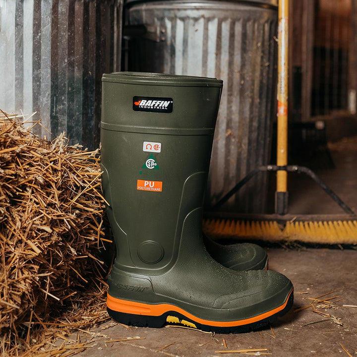 HERCULES (Safety Toe & Plate) | Unisex Boot || Forest/Orange/Black