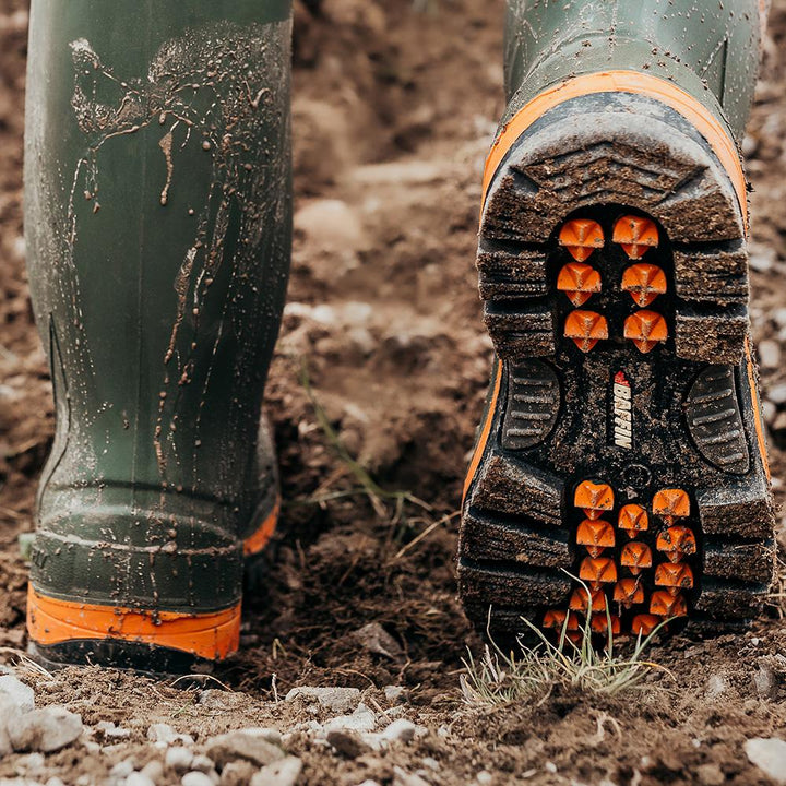 ICEBEAR (Safety Toe & Plate) | Unisex Boot || Forest/Orange/Black