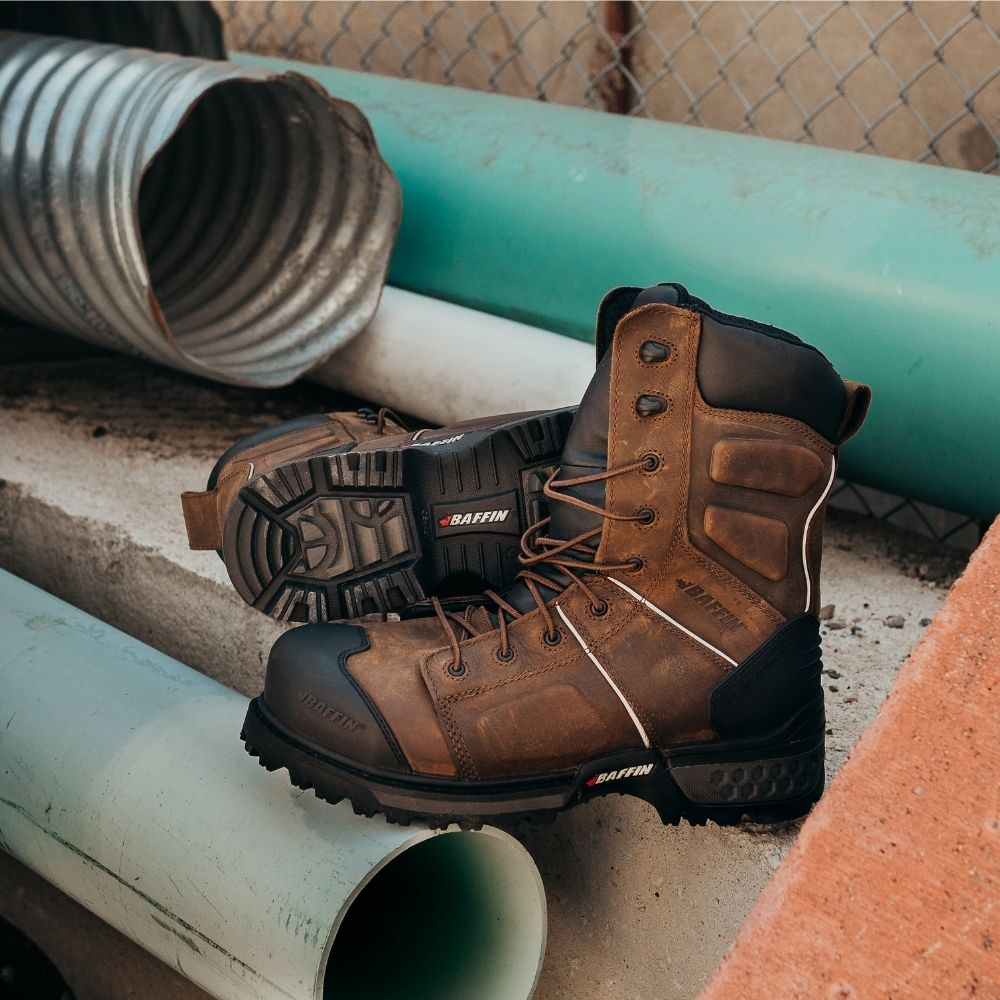 MONSTER 8" (Safety Toe & Plate) | Men's Boot || Brown